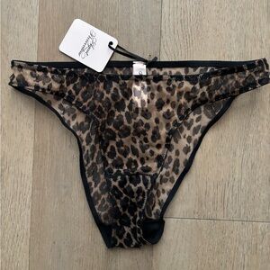 NWT Agent Provocateur Leopard Print Brief Size 2